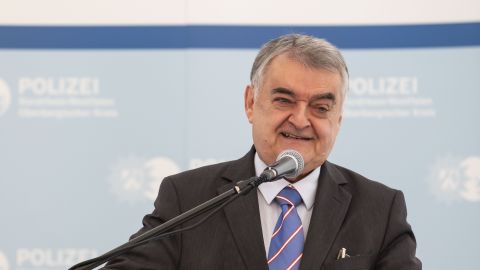 Interior Minister Herbert Reul at the inauguration of the new office building in Gummersbach